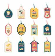 Chinese New Year tag flat banner background set eps10 N67