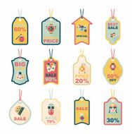 Chinese New Year tag flat banner background set eps10 N68
