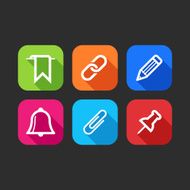 flat icons for web and mobile applications (flat design with