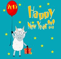 Cartoon symbol of new year