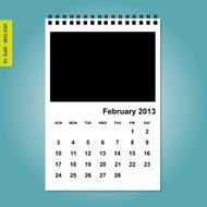 February 2013 calendar vector