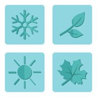 Vector Set of Seasons Icons N3