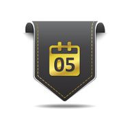 Calender Sign golden Vector Icon Design N4
