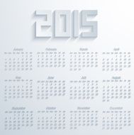 Vector modern 2015 calendar