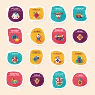 Chinese New Year bubble speech flat banner design flat eps10 N2