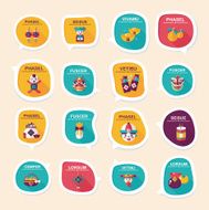 Chinese New Year bubble speech flat banner design flat eps10 N5