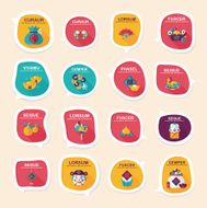 Chinese New Year bubble speech flat banner design flat eps10 N7