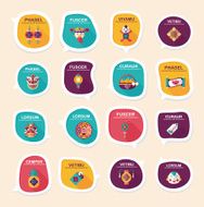 Chinese New Year bubble speech flat banner design flat eps10 N8