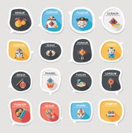Chinese New Year bubble speech flat banner design flat eps10 N9
