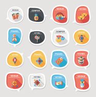 Chinese New Year bubble speech flat banner design flat eps10 N10