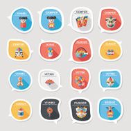 Chinese New Year bubble speech flat banner design flat eps10 N15