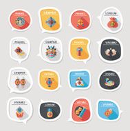 Chinese New Year bubble speech flat banner design flat eps10 N16