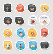 Chinese New Year bubble speech flat banner design flat eps10 N17