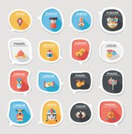Chinese New Year bubble speech flat banner design flat eps10 N18