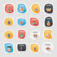 Chinese New Year bubble speech flat banner design flat eps10 N19