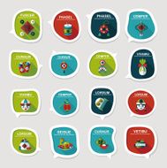 Chinese New Year bubble speech flat banner design flat eps10 N20