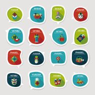 Chinese New Year bubble speech flat banner design flat eps10 N22