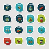 Chinese New Year bubble speech flat banner design flat eps10 N23