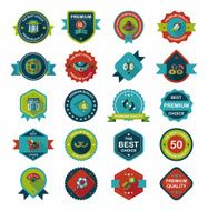 Chinese New Year badge flat banner design background set N84