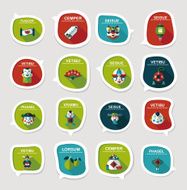 Chinese New Year bubble speech flat banner design flat eps10 N24