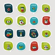 Chinese New Year bubble speech flat banner design flat eps10 N25