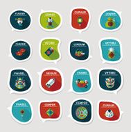 Chinese New Year bubble speech flat banner design flat eps10 N27