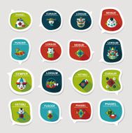 Chinese New Year bubble speech flat banner design flat eps10 N30