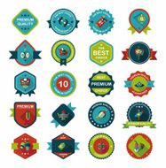 Chinese New Year badge flat banner design background set N92