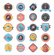 Chinese New Year badge flat banner design background set N95