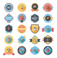 Chinese New Year badge flat banner design background set N104
