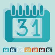Flat design calendar N4