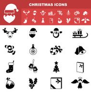 christmas icons vector