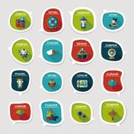 Chinese New Year bubble speech flat banner design flat eps10 N32