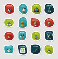 Chinese New Year bubble speech flat banner design flat eps10 N33