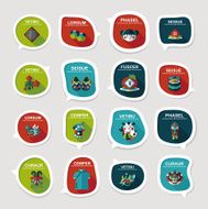 Chinese New Year bubble speech flat banner design flat eps10 N34