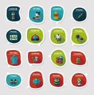 Chinese New Year bubble speech flat banner design flat eps10 N37