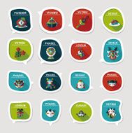 Chinese New Year bubble speech flat banner design flat eps10 N39