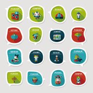 Chinese New Year bubble speech flat banner design flat eps10 N40