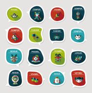 Chinese New Year bubble speech flat banner design flat eps10 N41