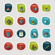 Chinese New Year bubble speech flat banner design flat eps10 N42