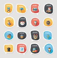 Chinese New Year bubble speech flat banner design flat eps10 N43