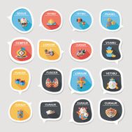 Chinese New Year bubble speech flat banner design flat eps10 N45