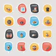 Chinese New Year bubble speech flat banner design flat eps10 N46