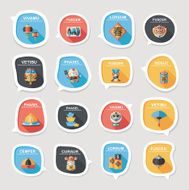 Chinese New Year bubble speech flat banner design flat eps10 N47