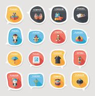 Chinese New Year bubble speech flat banner design flat eps10 N49
