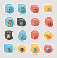 Chinese New Year bubble speech flat banner design flat eps10 N50
