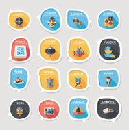 Chinese New Year bubble speech flat banner design flat eps10 N52