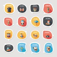 Chinese New Year bubble speech flat banner design flat eps10 N53