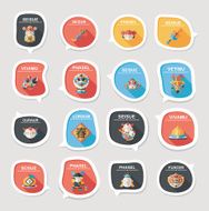 Chinese New Year bubble speech flat banner design flat eps10 N54
