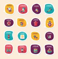 Chinese New Year bubble speech flat banner design flat eps10 N55
